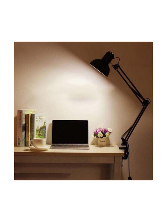 MT-801B Office Lamp with Foldable Arm for Socket E27 in Black Color