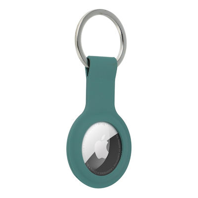 Holder Silicone Keychain Case for AirTag Green