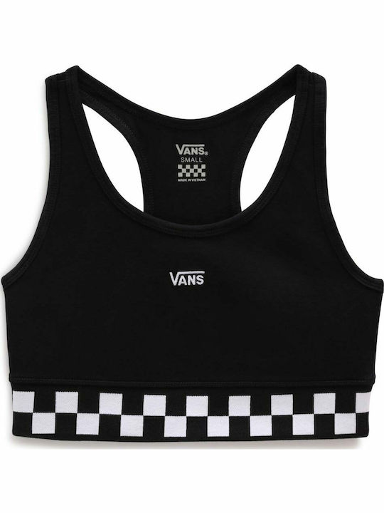 Women's Athletic Crop Top Sleeveless Black