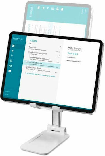 Celly Portable Magic Desk Holder Desk Stand for Mobile Phone in White Colour