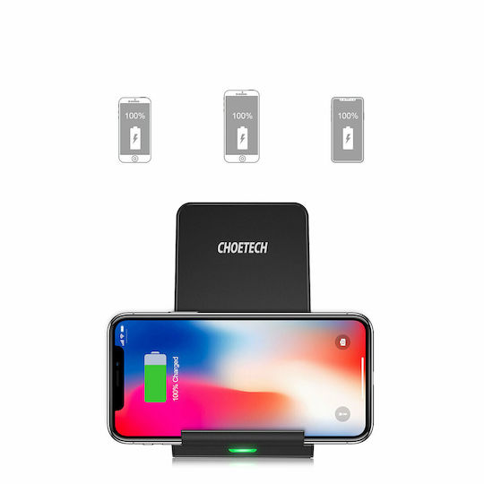 Choetech Încărcător Wireless (Qi Pad) 10W Negruς (T524-S & Cable)