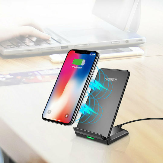 Choetech Încărcător Wireless (Qi Pad) 10W Negruς (T524-S & Cable)