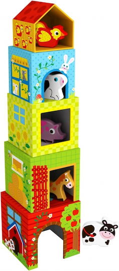 Woopie Κύβος Δραστηριοτήτων Farm Cube από Ξύλο για 12+ Μηνών