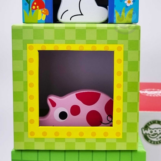 Woopie Κύβος Δραστηριοτήτων Farm Cube από Ξύλο για 12+ Μηνών