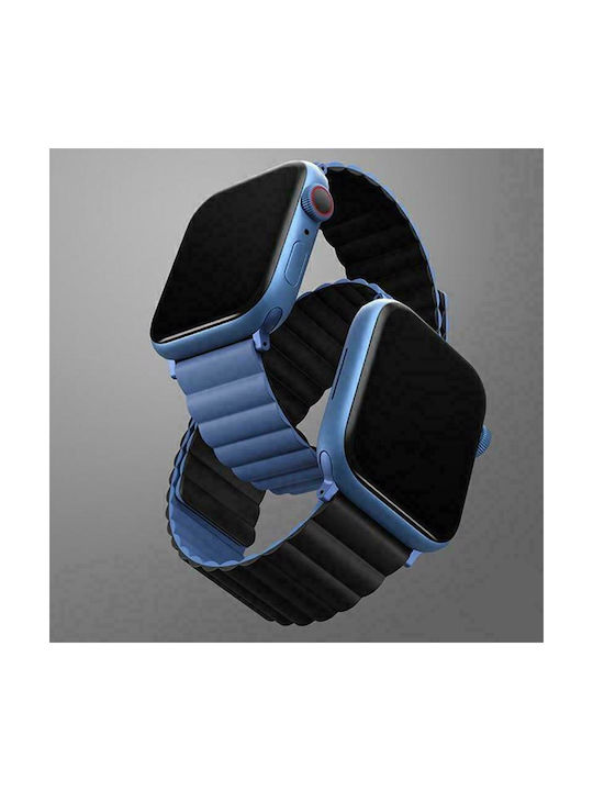 Uniq Revix Reversible Armband Silikon Blau (Apple Watch 44/45/46mm/Ultra 49mm) UNIQ-45MM-REVBLUBLK