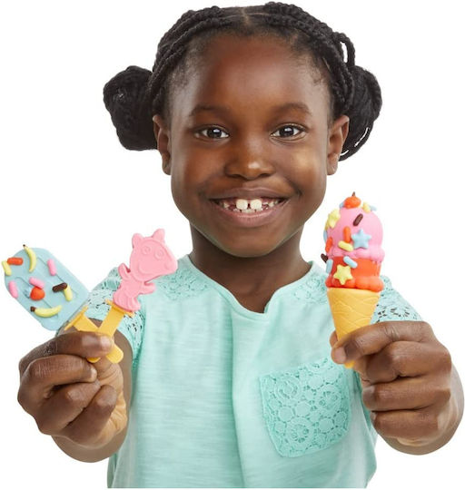 Hasbro Play-Doh Plasticine - Peppa's Ice Cream Playset Game for Ages 3+, 5 Pieces