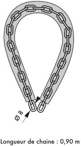 Thirard Loops Αντικλεπτική Αλυσίδα Μοτοσυκλέτας με Μήκος 90εκ.
