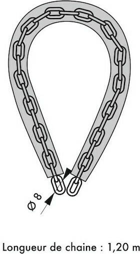 Thirard Loops Αντικλεπτική Αλυσίδα Μοτοσυκλέτας με Μήκος 120εκ.