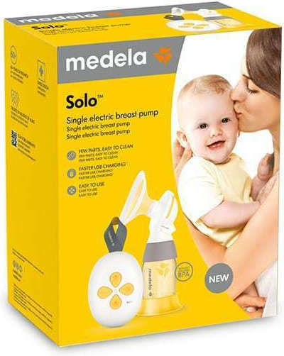 Medela Solo Ηλεκτρικό Μονό Θήλαστρο Μπαταρίας και Ρεύματος Κίτρινο 150ml