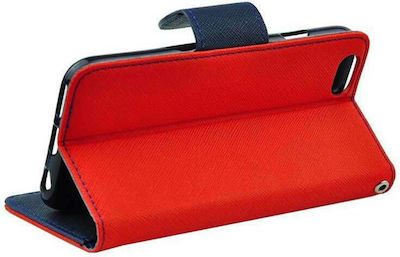 Forcell Fancy Brieftasche Synthetisches Leder Red / Navy (Galaxy A53)