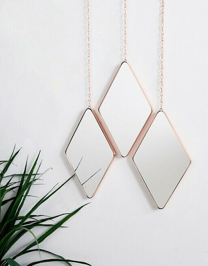 Umbra Wall Mirror with Gold Metallic Frame 28.6x38cm 3pcs