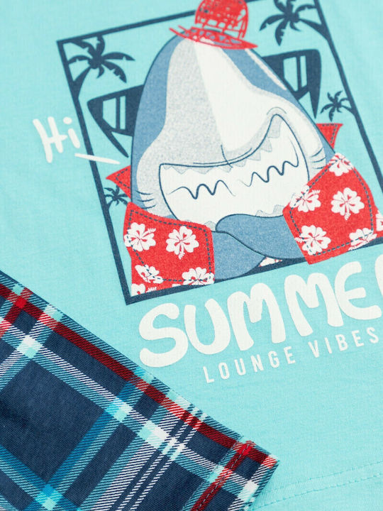 Minerva Kids' Pajamas Summer Turquoise Vibes