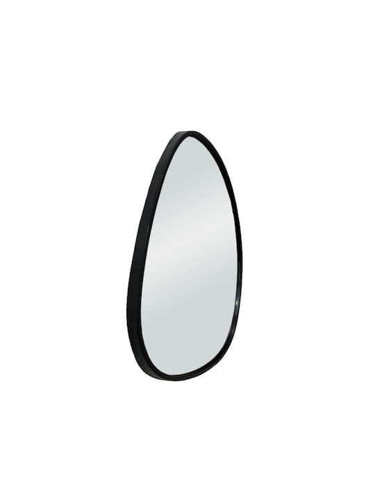 Liberta Abstract Wall Mirror with Black Metallic Frame 60x60cm 1pcs