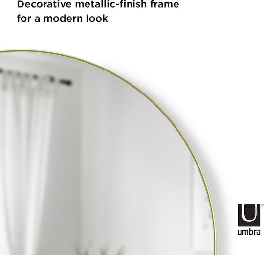 Umbra Hubba Oglindă de Perete cu Auriu Ramă din Metalic 92x87cm 1buc