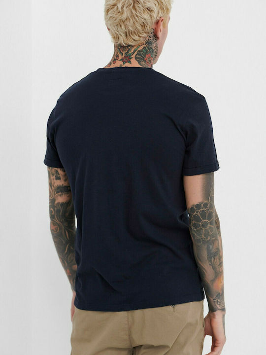 Funky Buddha Men's Short Sleeve T-shirt Navy Blue