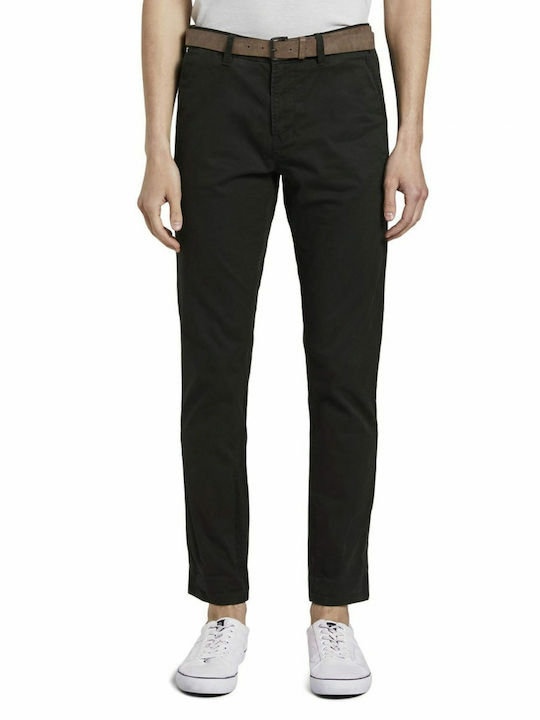 Hose Chino Elastisch in Schlanker Passform Schwarz