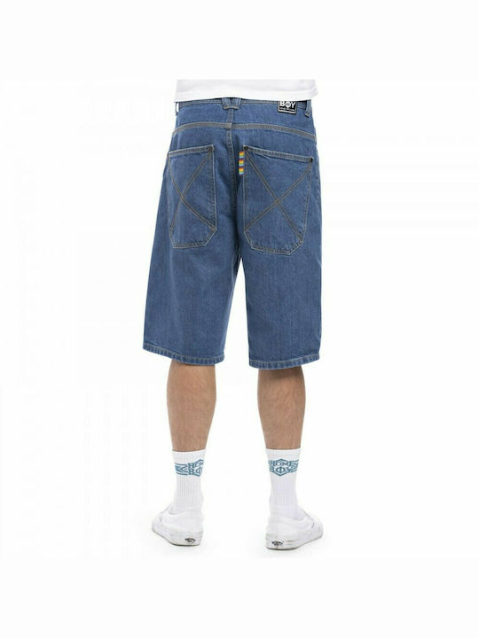 Homeboy X-Tra Men's Shorts Jeans Washed Blue