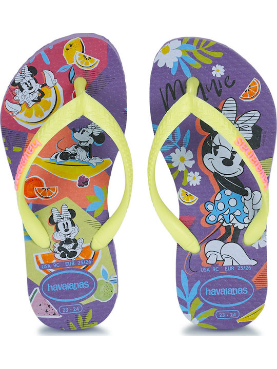 Kids' Flip Flops Minnie Purple Slim Disney Cool