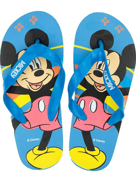 Șlapi pentru copii Flip Flops Mickey Albastre Mouse