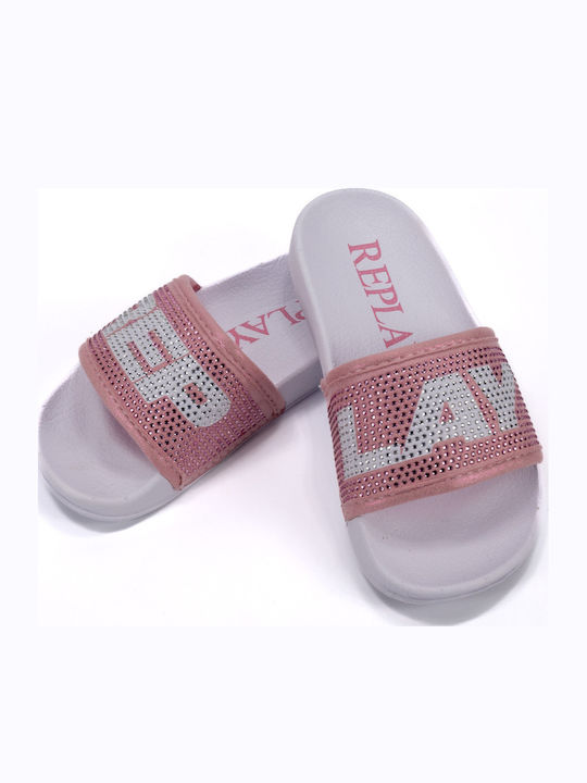 Kids' Slides Pink Diamonds