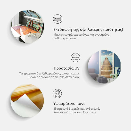Decorative Door Sticker Holidays in Greece 80x210cm Polihome