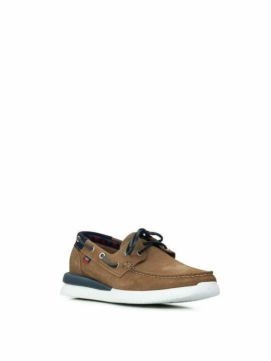 Callaghan Malibu Δερμάτινα Ανδρικά Boat Shoes σε Καφέ Χρώμα