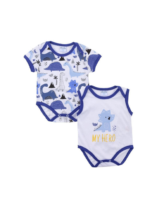 Funky Baby Bodysuit Set Long-Sleeved Blue