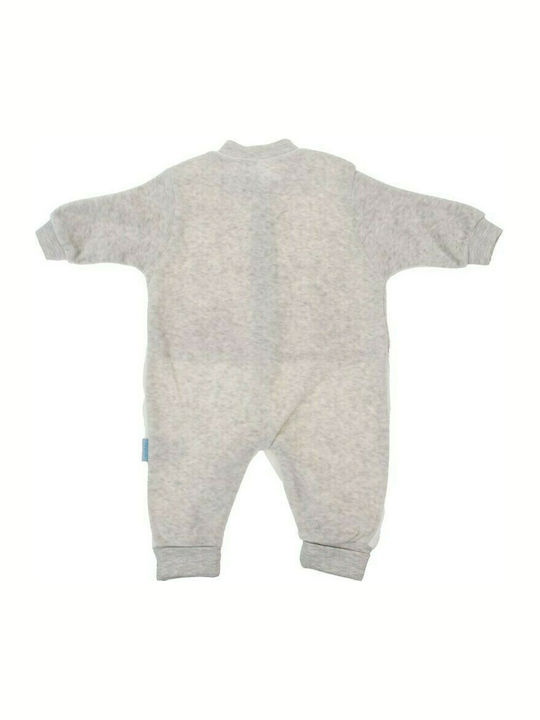 Hoppidik Set Baby Strampler Langärmliges Samt Gray