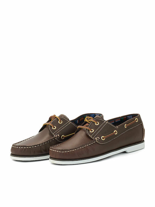 Men's Leather Boat Shoes Brown
