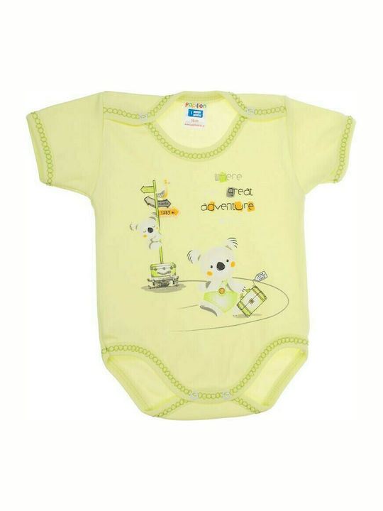 Papillon Kids Baby Bodysuit Underwear Set Short-Sleeved Yellow