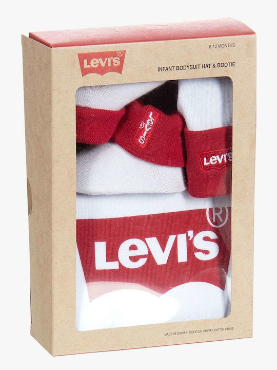 Levi's Къс ръкав Бял 3бр