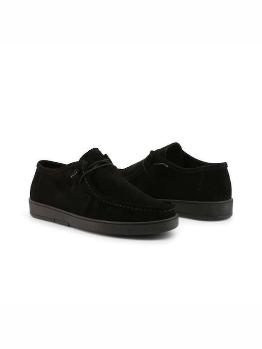 Duca Di Morrone Nevio Men's Suede Moccasins Black