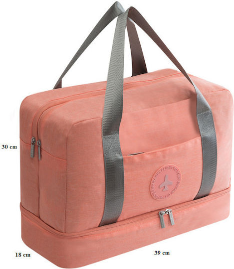 Travel Bag Gym Sack Voyage Orange Fabric