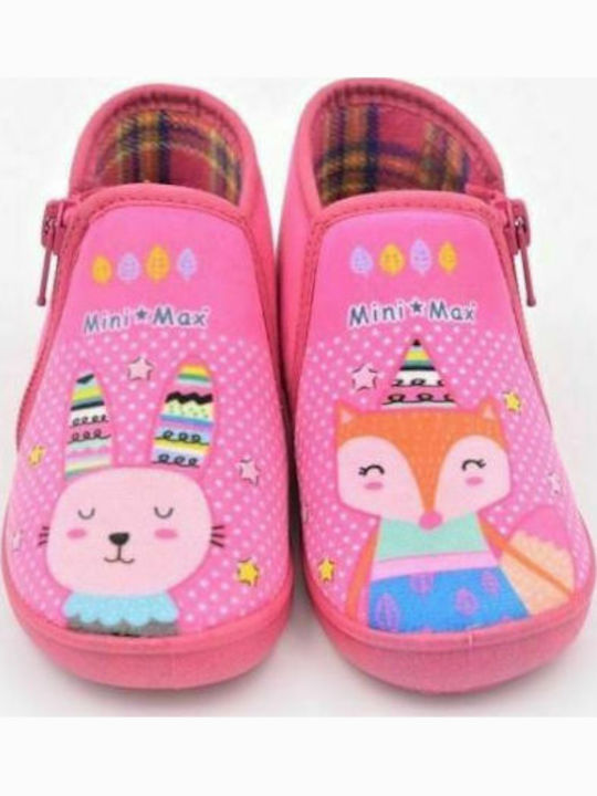 Kinderhausschuhe Stiefel Fuchsie