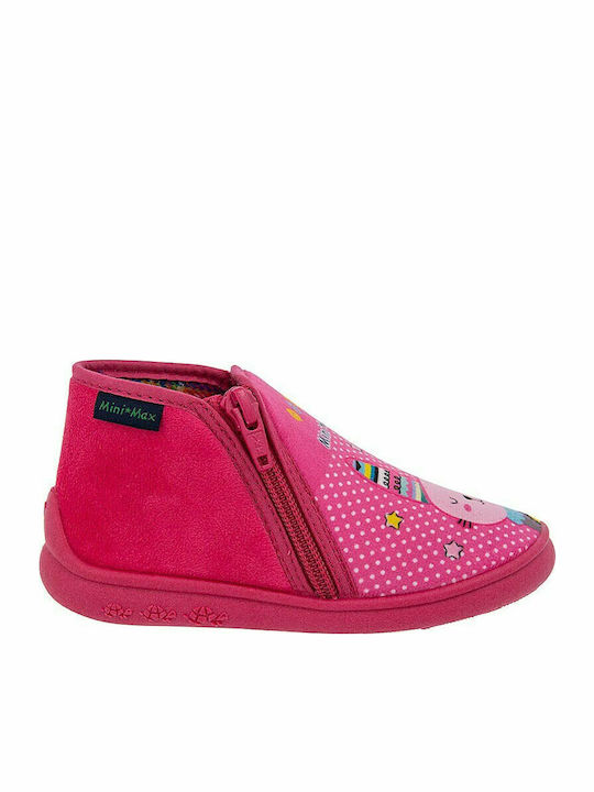 Kinderhausschuhe Stiefel Fuchsie