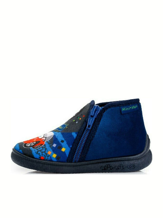 Kinderhausschuhe Stiefel Blau