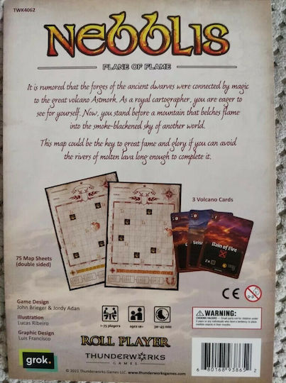 Game Expansion Cartographers Map Pack 1: Nebblis Plane of Flame for 1+ Players 10+ Years Old (EN) Thunderworks Games