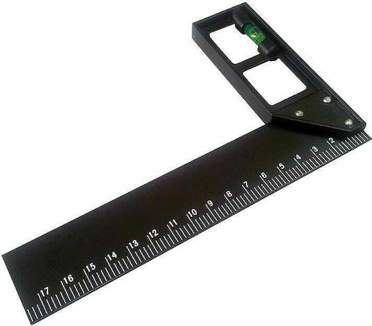 Black Rhino Winkelmesser Zimmerleute Aluminium Länge 18cm mit Wasserwaage