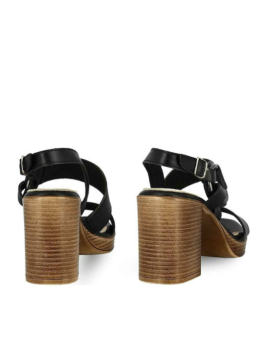 Leder Sandalen Schwarz