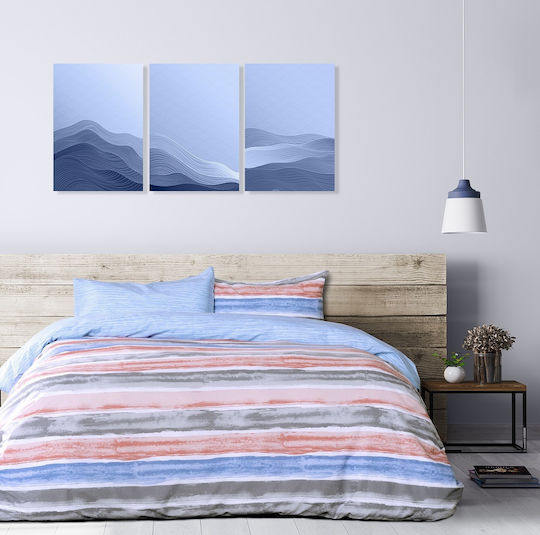 Kocoon Riva Κουβερλί Υπέρδιπλο Βαμβακερό Blue 220x245cm