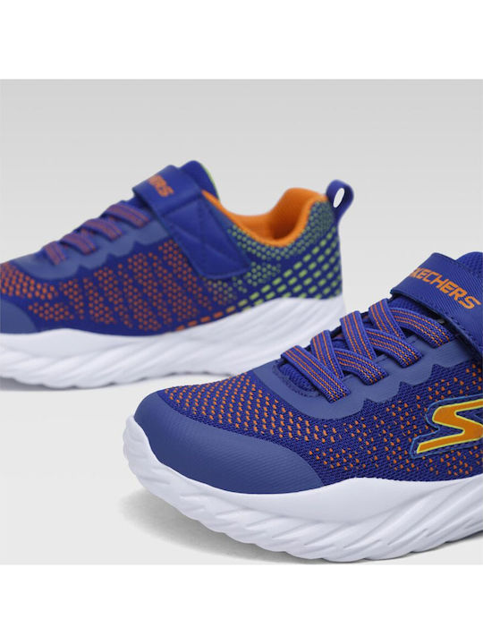 NITRO SPRINT Kids Sports Shoes Running with Hoop & Loop Closure Blue