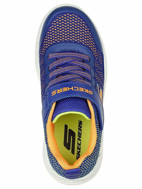 NITRO SPRINT Kids Sports Shoes Running with Hoop & Loop Closure Blue