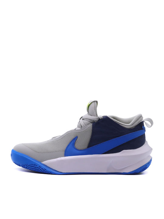 Team Hustle D 10 Kids Sports Shoes Basketball with Laces Gray