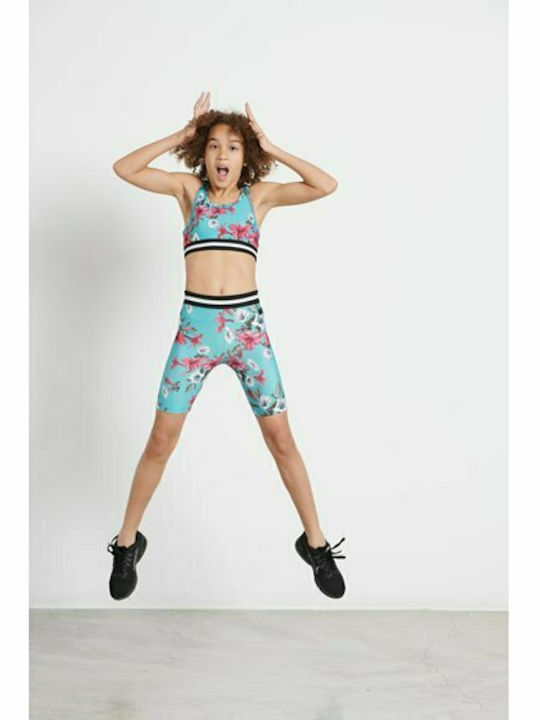Kids Legging Sports Short Blue