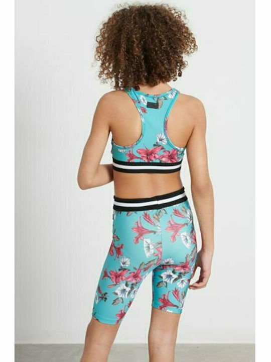 Kids Legging Sports Short Blue