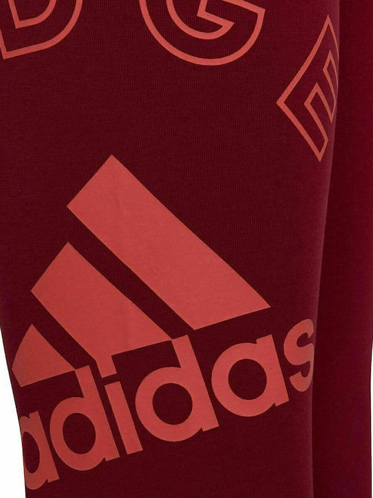 Adidas Leggings pentru Copii Sport Lung Burgundy