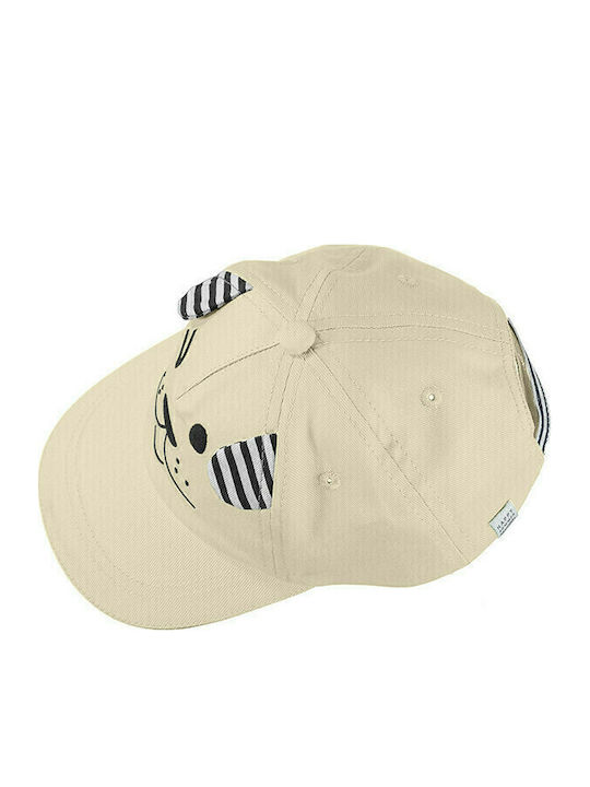 Mayoral Kids' Hat Jockey Fabric Beige