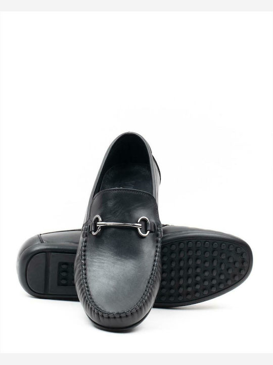 Δερμάτινα Ανδρικά Loafers σε Μαύρο Χρώμα