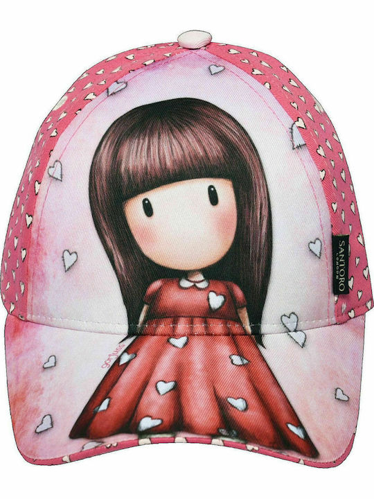 Santoro Kids' Hat Jockey Fabric Gorjuss Little Love Pink