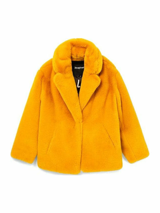 Seren Women's Short Fur Yellow